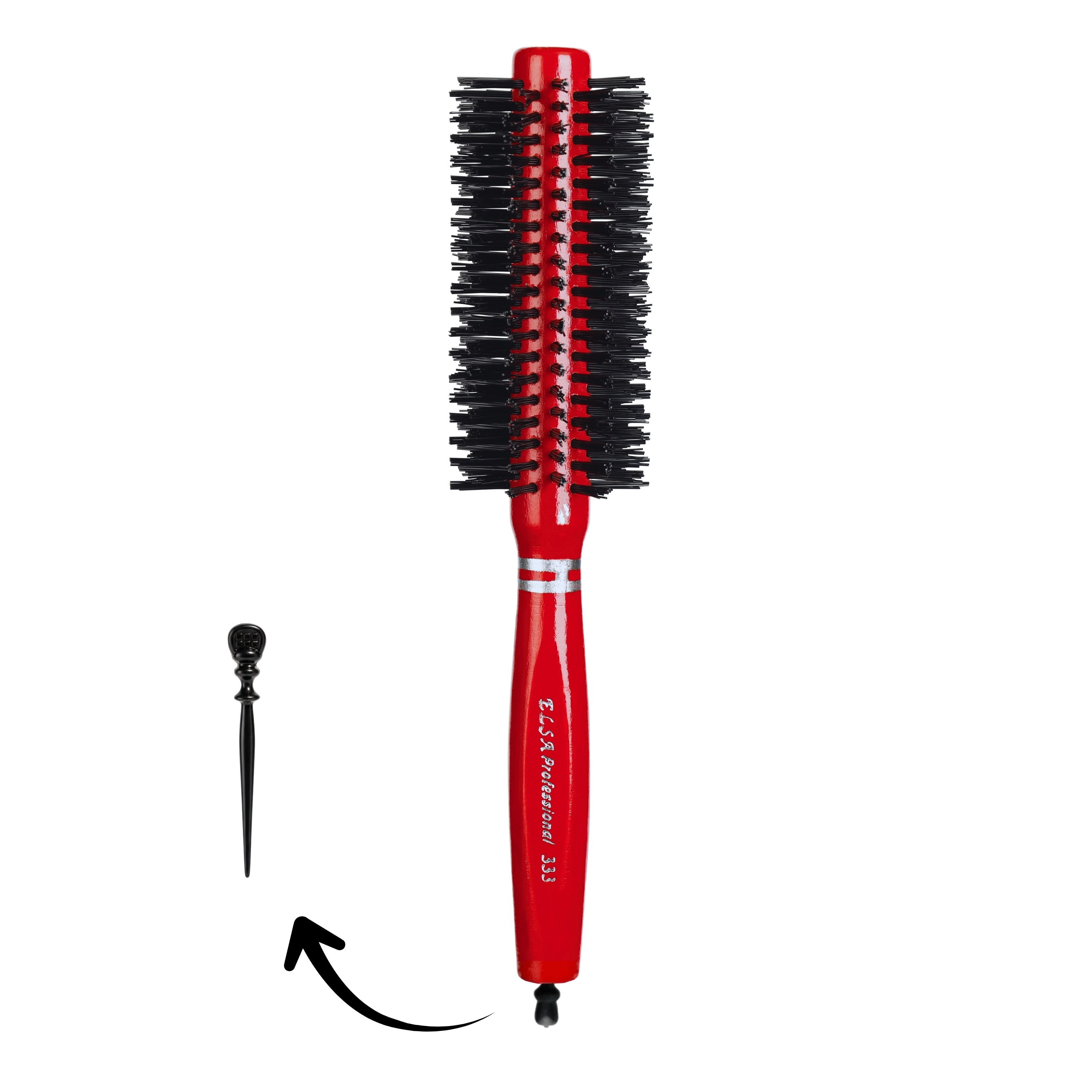 Professional 333 Tokalı Kırmızı Saç Fırçası